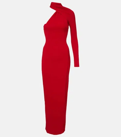 COURRÈGES COURRÈGES ONE-SHOULDER CRÊPE MAXI DRESS