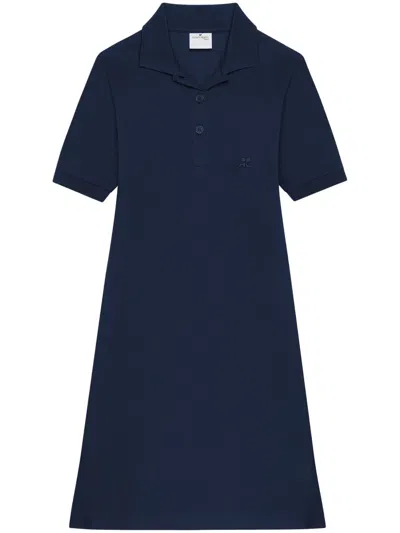 COURRÈGES POLO-COLLAR MINI DRESS