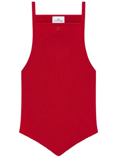 COURRÈGES RIBBED-KNIT TANK TOP