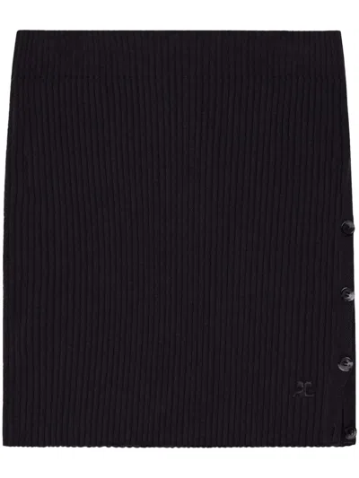 COURRÈGES RIBBED MINI SKIRT
