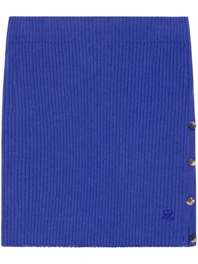 COURRÈGES RIBBED MINI SKIRT