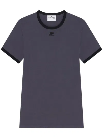 COURRÈGES SIGNATURE CONTRAST T-SHIRT