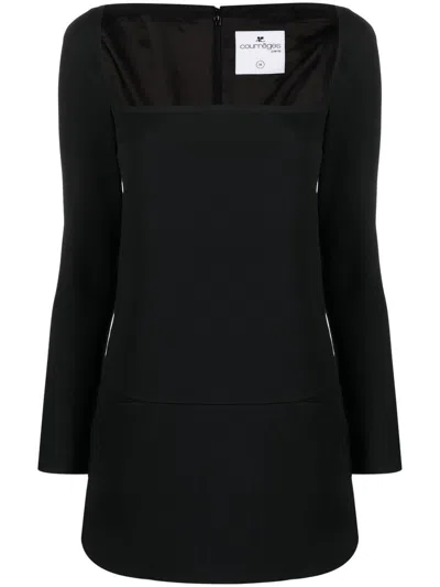 COURRÈGES SQUARE-NECK MINI DRESS