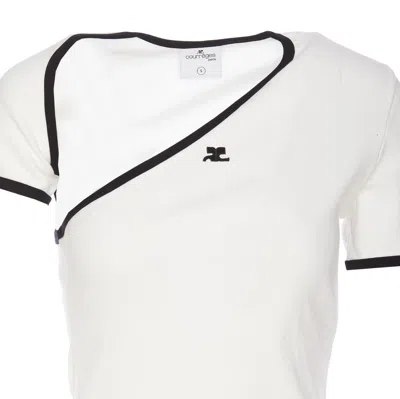 COURRÈGES COURRÈGES T-SHIRT SLASH CONTRAST