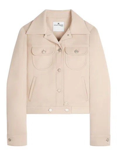 COURRÈGES TRUCKER JACKET SIGNATURE TWILL