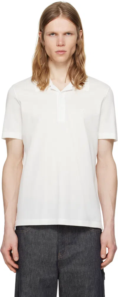COURRÈGES WHITE 'AC' PIQUÉ POLO