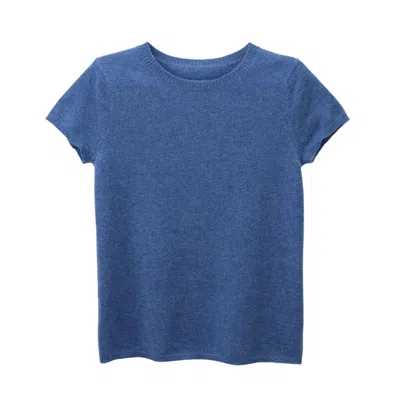 COVE WOMEN'S BLUE LILLIE DENIM CASHMERE TEE