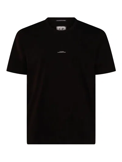 C.P. COMPANY BLACK COTTON T-SHIRT