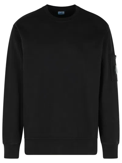 C.P. COMPANY C.P. COMPANY 'BRUSHED' BLACK COTTON SWEATSHIRT MEN