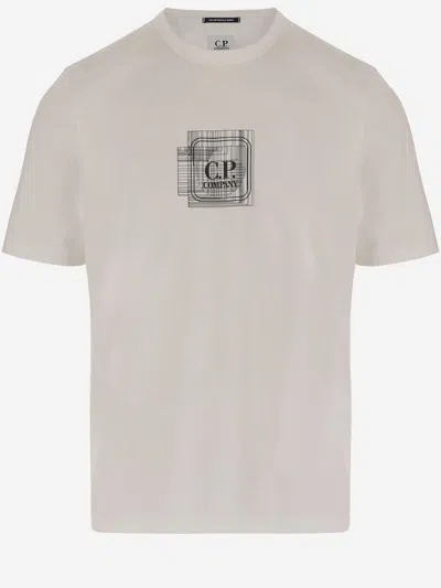 C.P. COMPANY COTTON T-SHIRT WITH LOGO PRINT