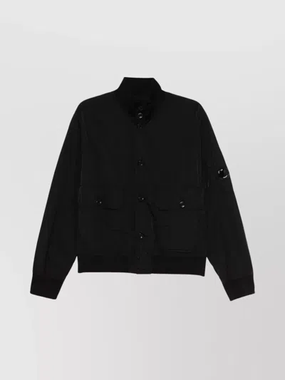 C.P. COMPANY HIGH COLLAR NYLON JACKET WITH RIBBED CUFFS