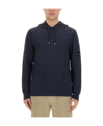 C.P. COMPANY LENS-DETAIL COTTON HOODIE