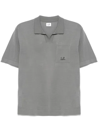 C.P. COMPANY LOGO-EMBROIDERED T-SHIRT