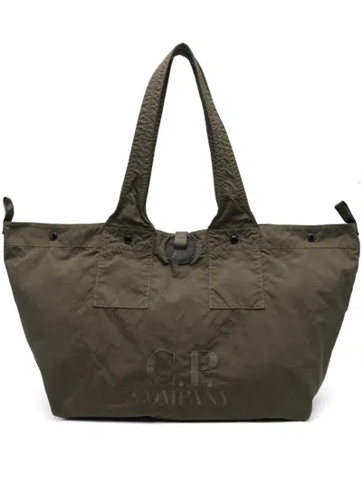 C.P. COMPANY LOGO-EMBROIDERED TOTE BAG