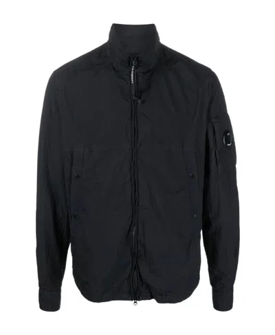 C.P. COMPANY LOGO-PATCH FUNNEL NECK JACKET