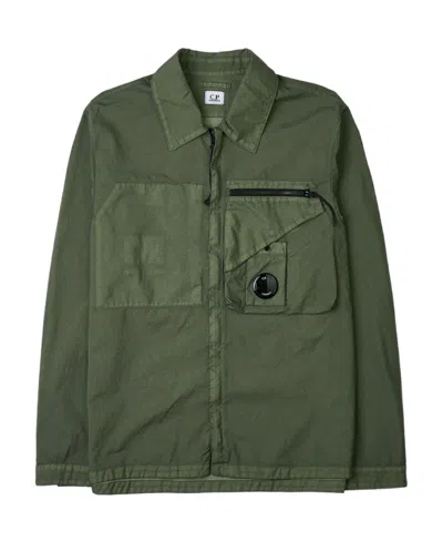 C.P. COMPANY LOGO-PATCH SHIRT JACKET