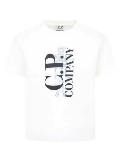 C.P. COMPANY LOGO-PRINT T-SHIRT