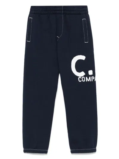 C.P. COMPANY LOGO-PRINT TRACK TROUSERS