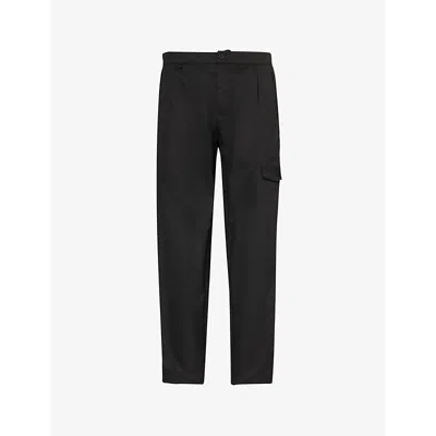 C.P. COMPANY MENS BLACK DRAWSTRING-WAIST STRAIGHT-LEG REGULAR-FIT WOVEN TROUSERS