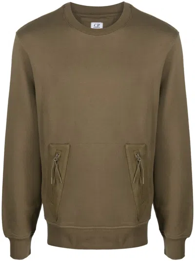 C.P. COMPANY SLEEVE-POCKET CREW-NECK SWEATSHIRT