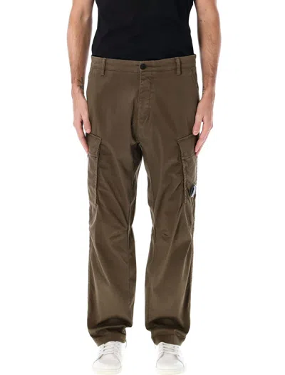 C.P. COMPANY STRETCH SATEEN LOOSE CARGO PANTS