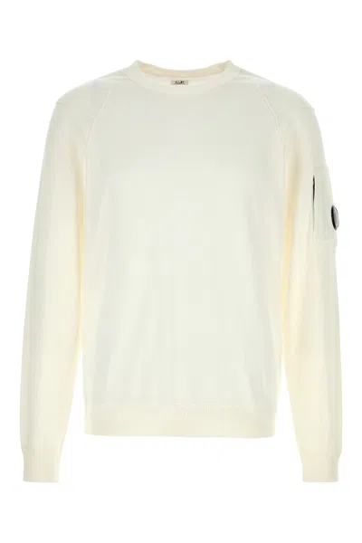 C.P. COMPANY WHITE COTTON SWEATER