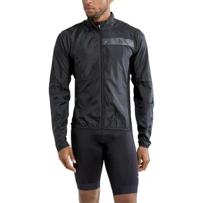 CRAFT CRAFT MENS ESSENCE LIGHT WIND JACKET TOP BLACK SPORTS RUNNING FULL ZIP WINDPROOF