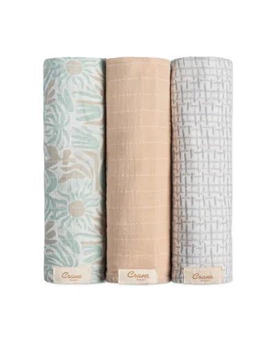 CRANE BABY INFANTS COVE BEACH LIFE SWADDLE, 3-PIECE SET