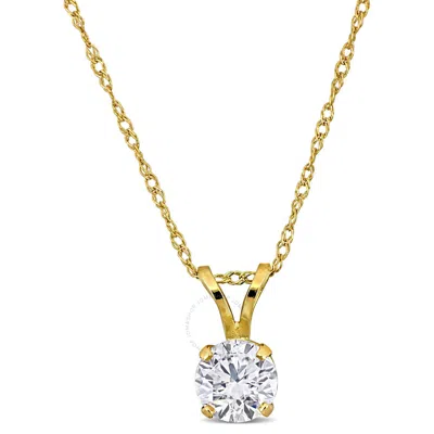 CREATED FOREVER CREATED FOREVER 1/2CT TW LAB-GROWN DIAMOND SOLITAIRE PENDANT WITH CHAIN IN 14K YELLOW GOLD - 17 IN (