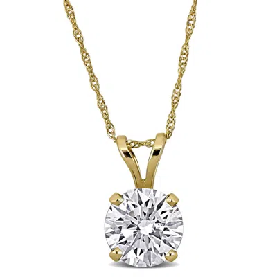 CREATED FOREVER CREATED FOREVER 2CT TW LAB-GROWN DIAMOND SOLITAIRE PENDANT WITH CHAIN IN 14K YELLOW GOLD - 17 IN (IG