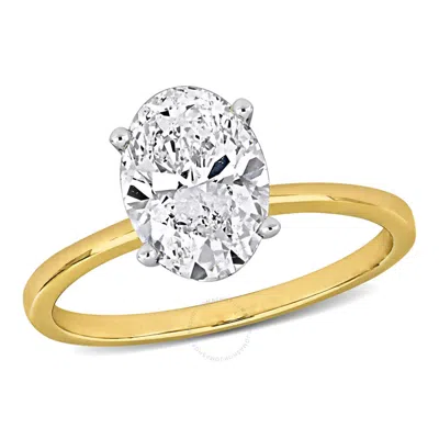 CREATED FOREVER CREATED FOREVER 2CT TW OVAL LAB-GROWN DIAMOND SOLITAIRE ENGAGEMENT RING IN 14K YELLOW GOLD