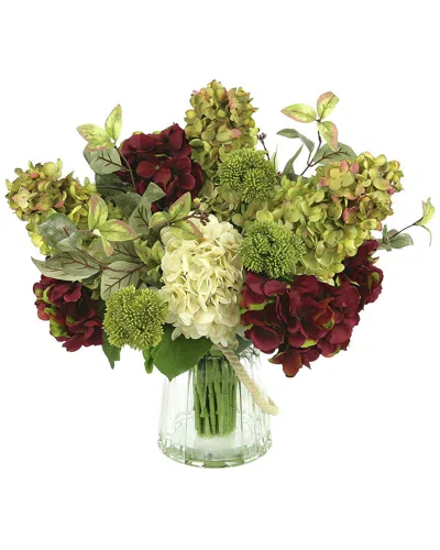 CREATIVE DISPLAYS CREATIVE DISPLAYS GREEN CONE HYDRANGEA, SEDUM AND IVY FLORAL ARRANGEMENT