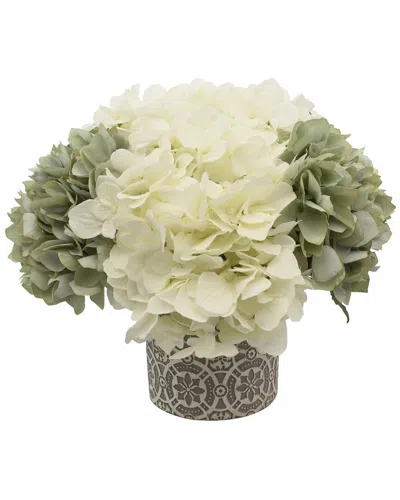 CREATIVE DISPLAYS CREATIVE DISPLAYS SEAFOAM AND WHITE HYDRANGEA FLORAL ARRANGEMENT