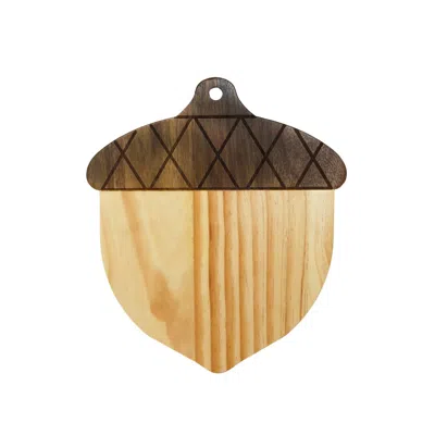 CREATIVE GIFTS INTERNATIONAL ACORN WOOD BOARD IN NATURAL
