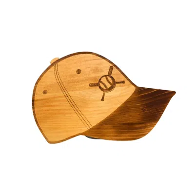 CREATIVE GIFTS INTERNATIONAL BASEBALL CAP WOOD BOARD IN NATURAL