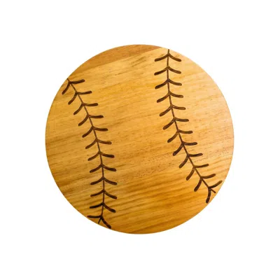 CREATIVE GIFTS INTERNATIONAL BASEBALL WOOD BOARD IN NATURAL