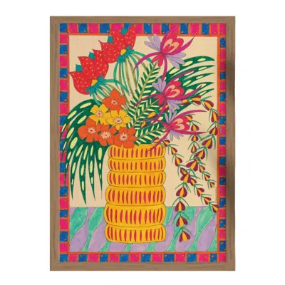 CREATURE MARSEILLE RED / BLUE LES DOMINOS - ART PRINT FINE ART WITH OAK FRAMED A3