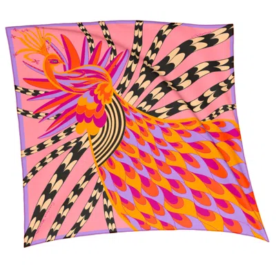 CREATURE MARSEILLE WOMEN'S L'ENCHANTEUR, PINK - THE SCARF IN SILK AND COTTON / DESIGN IN FRANCE - MADE IN ITALY