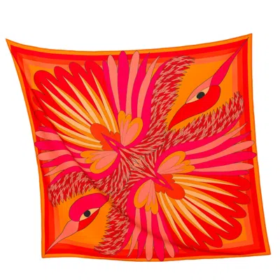 CREATURE MARSEILLE WOMEN'S RED CARNAVAL - SUN YELLOW - THE SCARF IN SILK AND COTTON / DESIGN IN FRANCE - MADE IN ITALY