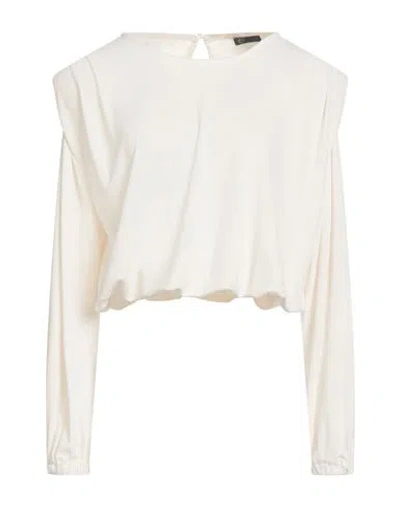 CRISTINAEFFE CRISTINAEFFE WOMAN TOP IVORY SIZE M POLYESTER, ELASTANE