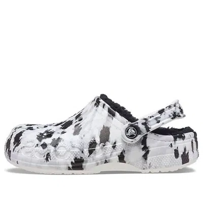 CROCS Crocs Baya Lined Clog Fleece Lined Unisex White Gray Slippers 'White Grey'