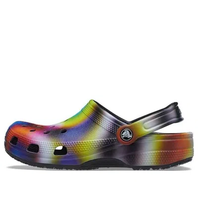 CROCS Crocs Colorful Crocs Beach Unisex Multi-Color Black Sandals