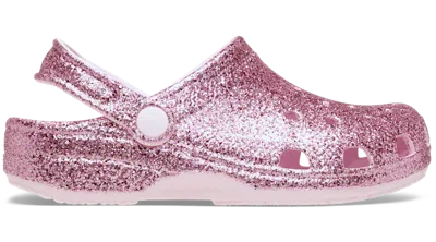 CROCS CLASSIC CHUNKY GLITTER SABOTS ENFANTS PINK MILK 33