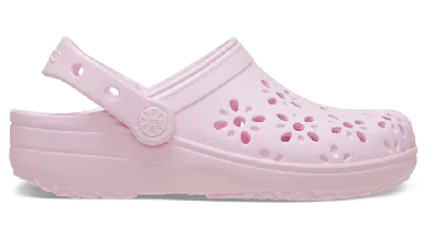 CROCS CLASSIC FLORAL CUT-OUT SABOTS ENFANTS PINK MILK 38