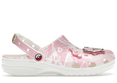 CROCS MEN'S CROCS CLASSIC CLOG POKÉMON JIGGLYPUFF SNEAKERS IN PINK WHITE