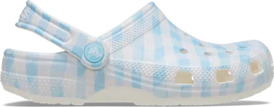 CROCS | UNISEX | CLASSIC GINGHAM | CLOGS | WHITE / BLUE | W5/M4
