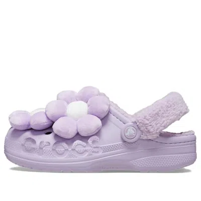 CROCS (WMNS) Crocs Baya Lined Fuzz Strap Singles Day 'Purple White'