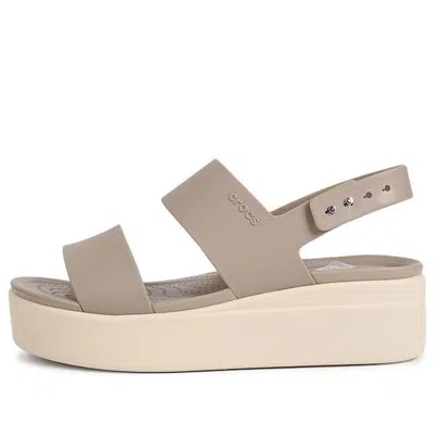 CROCS (WMNS) Crocs Brooklyn Thick Sole Sandals Gray
