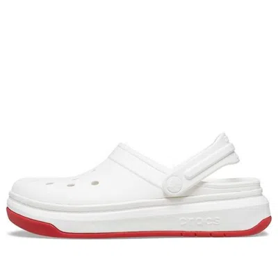 CROCS Crocsband Full Force Thick Sole Sandals White Red Unisex