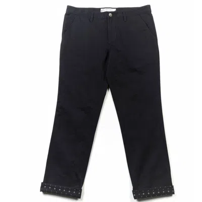 CROOKS CASTLES CROOKS & CASTLES PANT CHINO "ENFORCER" MEN'S LONG TROUSERS TRUE NAVY